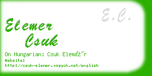 elemer csuk business card